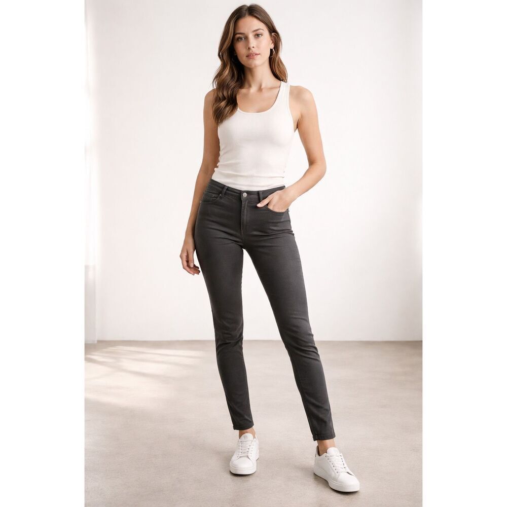 GAP Stretch Skinny Pants Women’s Size 6 Gray Mid Rise